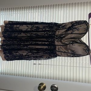 Guess strapless lace dress.